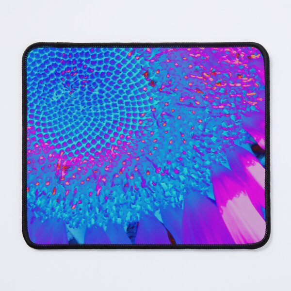 Item preview, Psychedelic retro bohemian floral, cobalt blue sunflower and pink fuchsia Sunflower | very peri sunflower designed and sold by hollycooper.
