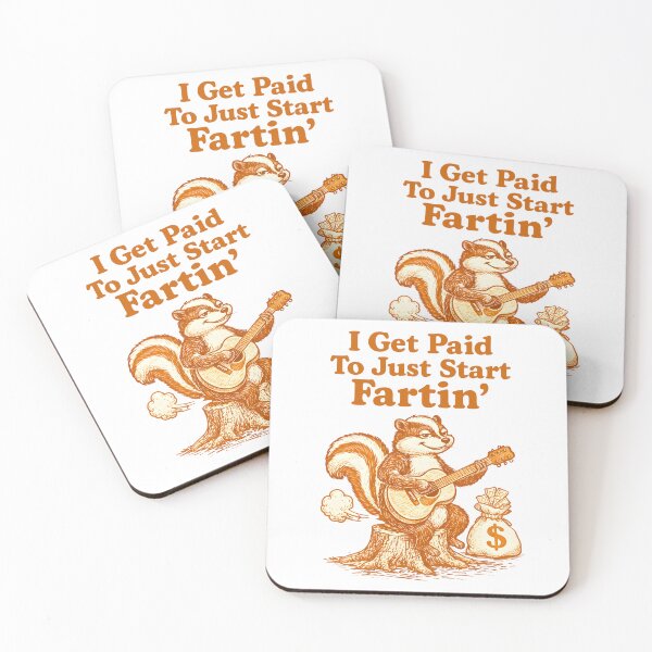 Item preview, I Get Paid To Just Start Fartin' – Funny Retro Squirrel Guitar Vintage Design designed and sold by Senkov.