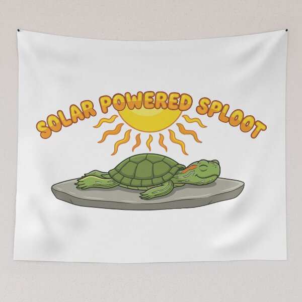 Item preview, Solar Powered Sploot Lazy Red-Eared Slider Turtle designed and sold by Petzzz.