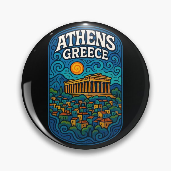 Item preview, Athens Greece Trippy Art designed and sold by TomFrontierArt.