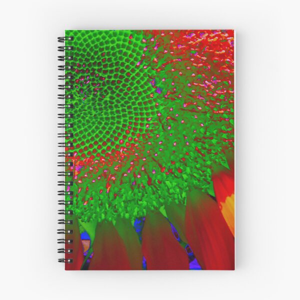 Item preview, Psychedelic green sunflower , funky red Sunflower, retro orange Sunflower,  designed and sold by hollycooper.