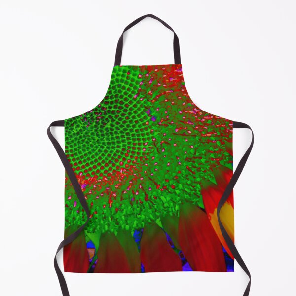 Item preview, Psychedelic green sunflower , funky red Sunflower, retro orange Sunflower,  designed and sold by hollycooper.