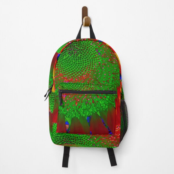 Item preview, Psychedelic green sunflower , funky red Sunflower, retro orange Sunflower, designed and sold by hollycooper.