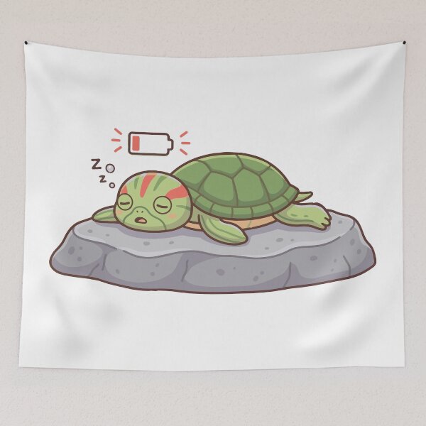 Item preview, Battery Low Funny Basking Red-Eared Slider designed and sold by Petzzz.