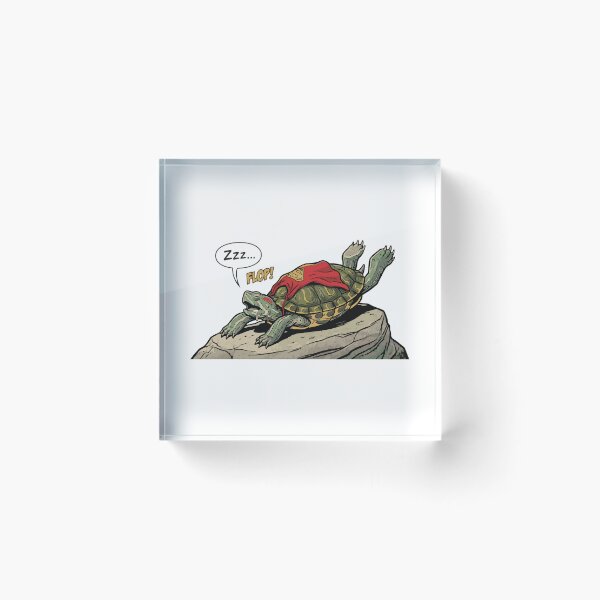 Item preview, Superman Pose Champion Funny Red-Eared Slider designed and sold by Petzzz.