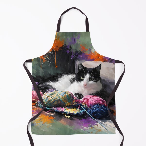 Item preview, Cat Surrounded by Colorful Yarn designed and sold by cuprum.