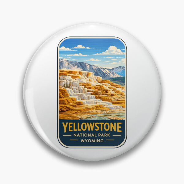 Item preview, Yellowstone National Park Retro Geyser Wildlife, Wyoming US designed and sold by Gideon Emmerich.