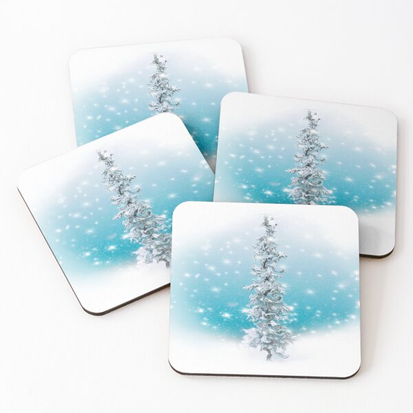 Item preview, Romantic abstract pine tree, winter snow scene designed and sold by hollycooper.
