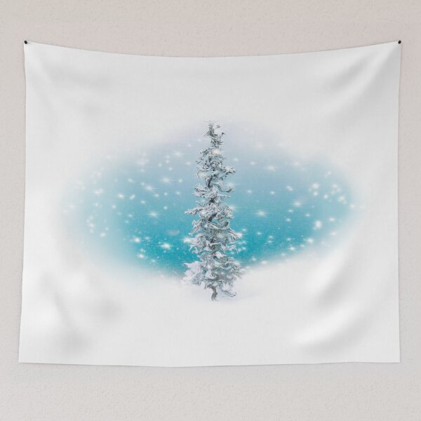 Item preview, Romantic abstract pine tree, winter snow scene designed and sold by hollycooper.