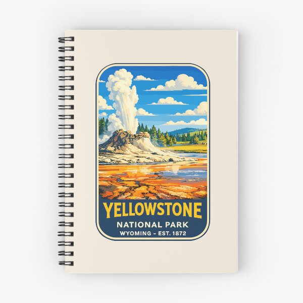 Item preview, Yellowstone National Park Retro Geyser Wildlife, Wyoming US designed and sold by Gideon Emmerich.