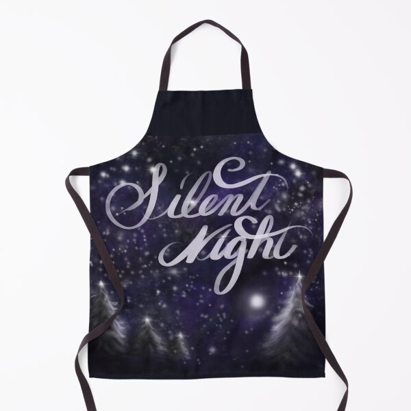 Item preview, Silent Night - romantic night snow scene, Stars, winter drawing designed and sold by hollycooper.