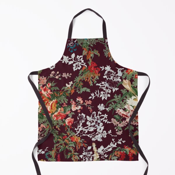 Item preview, Vintage Rose & Peony Floral Pattern on Burgundy Wine Background designed and sold by ArtDesignRemix.