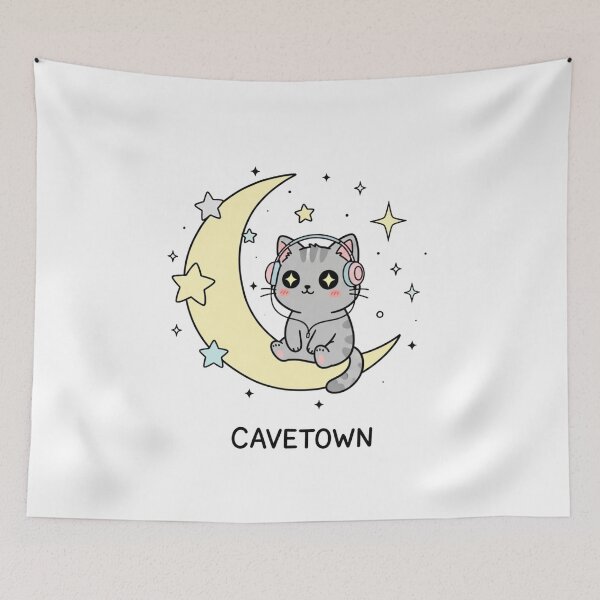 Item preview, Cavetown Cat – Pastel Indie Music Vibes Art designed and sold by TrendNova Studio.