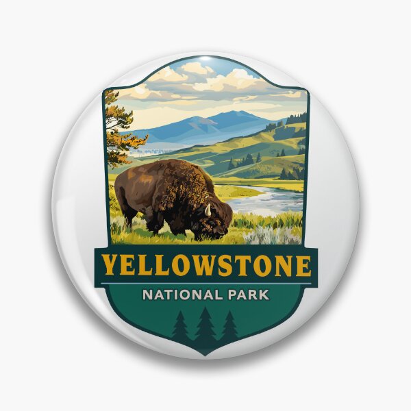 Item preview, Yellowstone National Park Retro Geyser Wildlife, Wyoming US designed and sold by Gideon Emmerich.