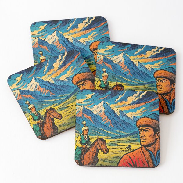 Item preview, Kazakhstan landscape | Comics - Cartoon style designed and sold by ComicsFactory.