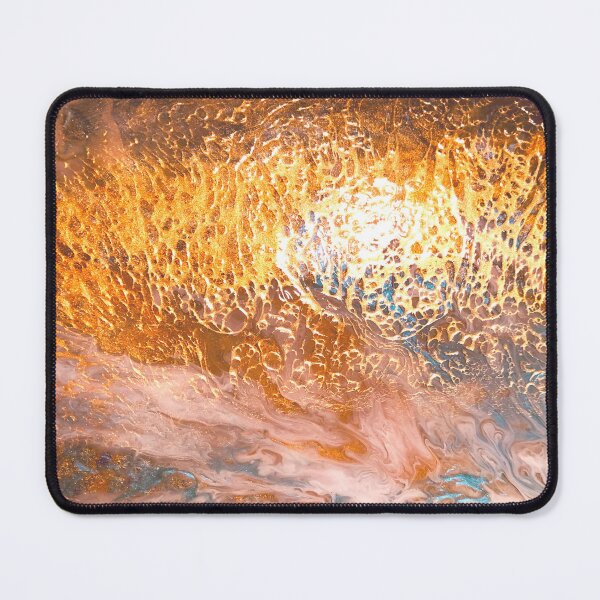 Item preview, Abstract gold and teal painting designed and sold by hollycooper.