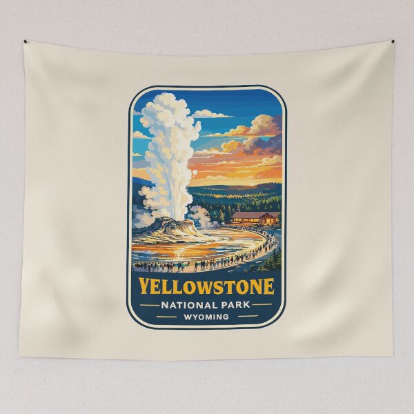 Item preview, Yellowstone National Park Retro Design, Wyoming US designed and sold by Gideon Emmerich.