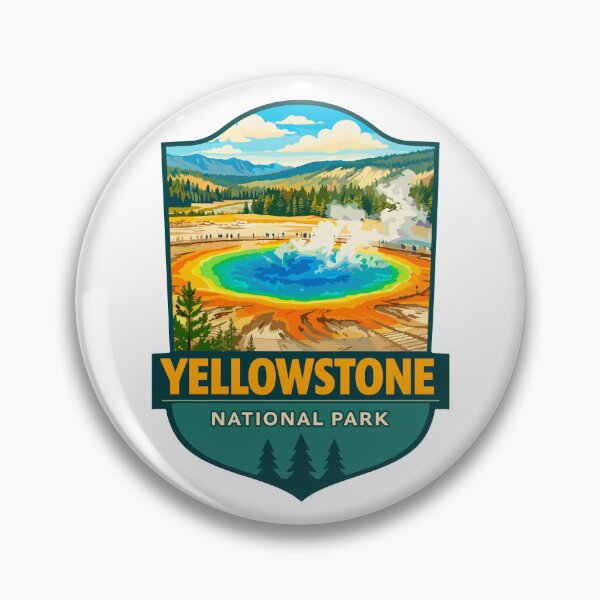 Item preview, Yellowstone National Park Retro Geyser Wildlife, Wyoming US designed and sold by Gideon Emmerich.