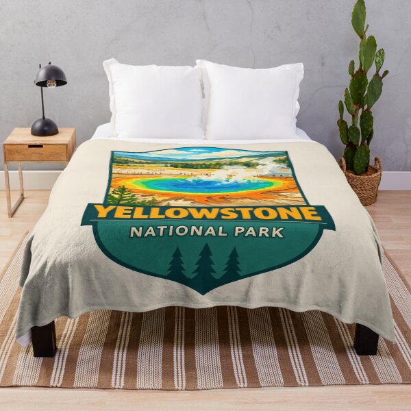 Item preview, Yellowstone National Park Retro Geyser Wildlife, Wyoming US designed and sold by Gideon Emmerich.