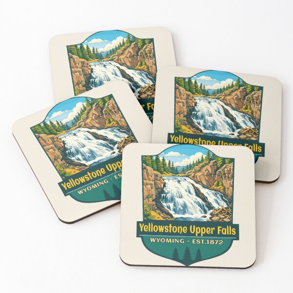 Item preview, Yellowstone National Park Retro Geyser Wildlife, Wyoming US designed and sold by Gideon Emmerich.