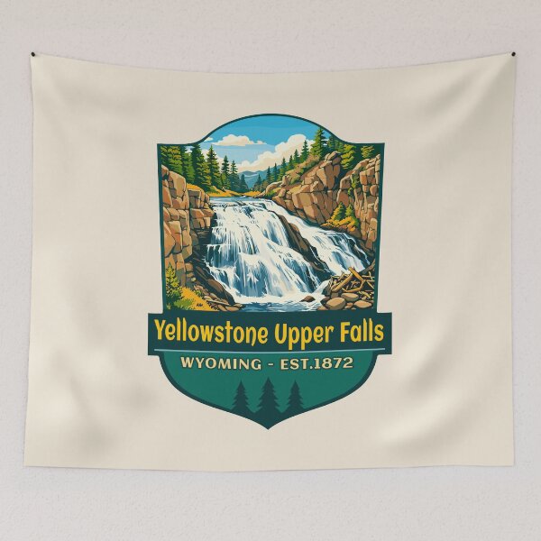 Item preview, Yellowstone National Park Retro Geyser Wildlife, Wyoming US designed and sold by Gideon Emmerich.