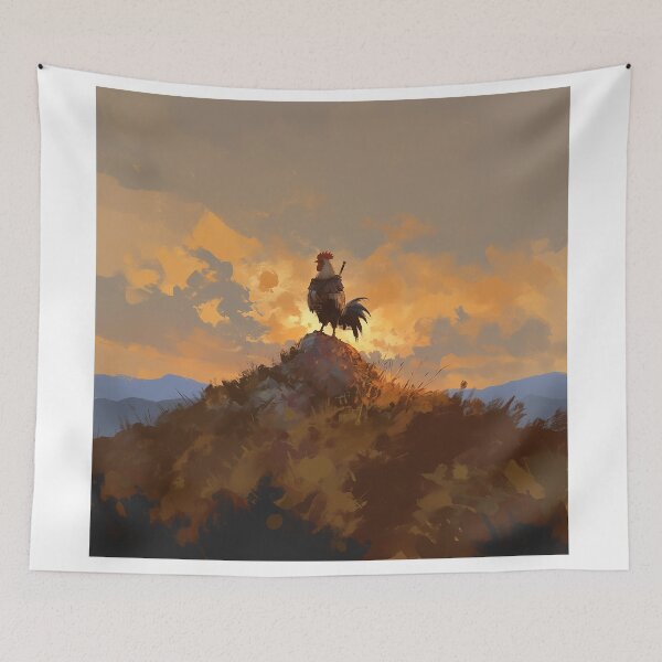Item preview, Warrior Rooster At Sunrise designed and sold by Christian Weiss.