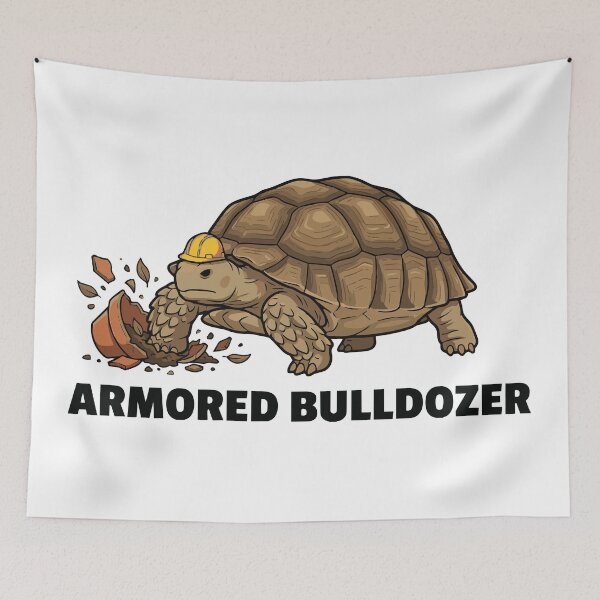 Item preview, The Armored Bulldozer Funny Giant Sulcata Tortoise designed and sold by Petzzz.