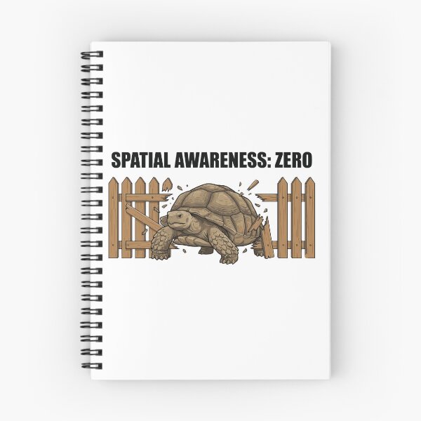 Item preview, Spatial Awareness Zero Funny Sulcata Tortoise Meme designed and sold by Petzzz.