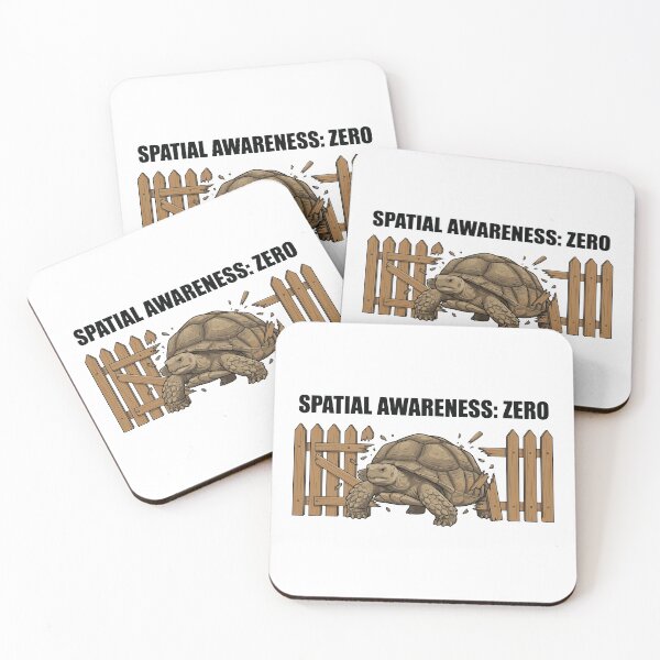 Item preview, Spatial Awareness Zero Funny Sulcata Tortoise Meme designed and sold by Petzzz.