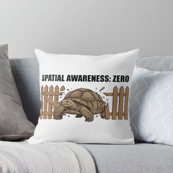 Item preview, Spatial Awareness Zero Funny Sulcata Tortoise Meme designed and sold by Petzzz.