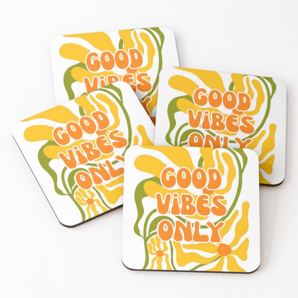Item preview, “Good Vibes Only” in Orange Tones – Motivation Illustration designed and sold by iamKRUK.
