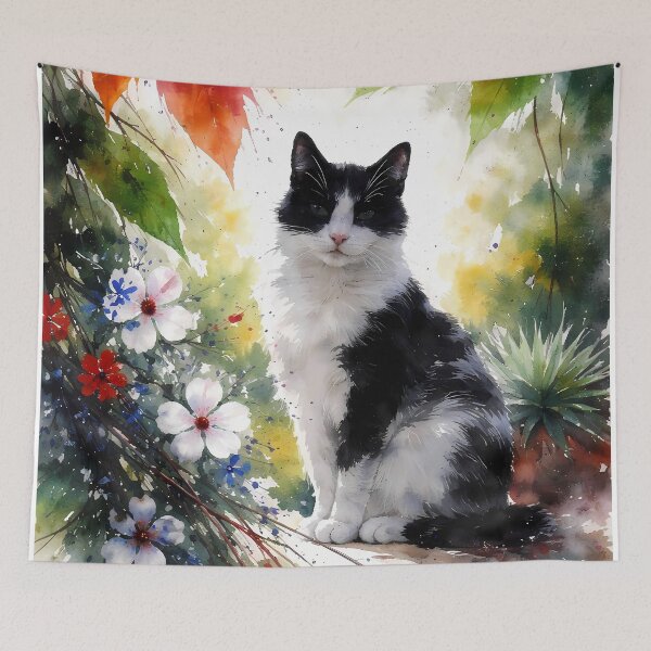Item preview, Cat Amidst Colorful Foliage designed and sold by cuprum.