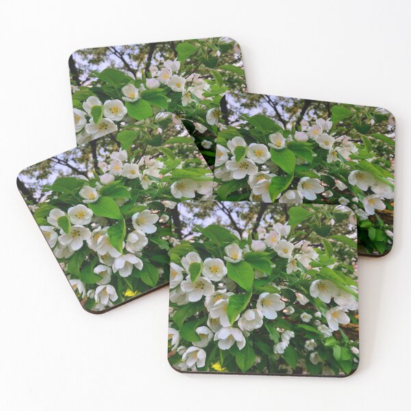 Item preview, White flowering tree, spring blossoms, cherry tree, crabapple tree, dog wood designed and sold by hollycooper.