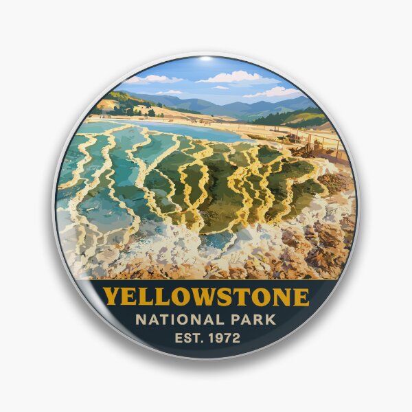 Item preview, Yellowstone National Park Retro Geyser Wildlife, Wyoming US designed and sold by Gideon Emmerich.