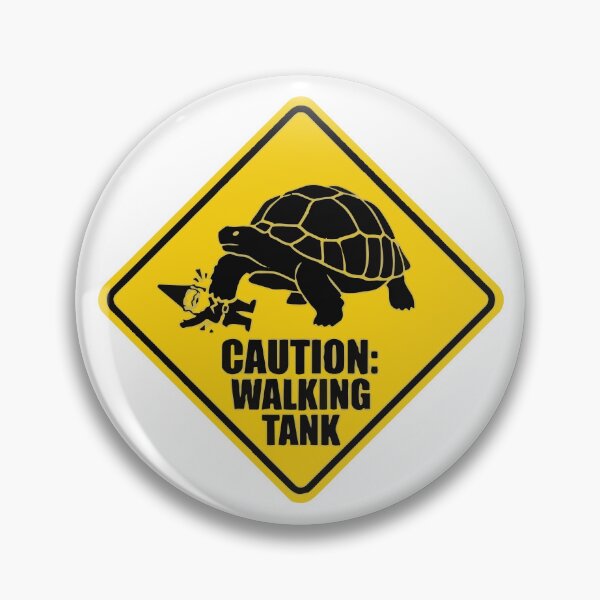 Item preview, Caution Walking Tank Funny Sulcata Tortoise Sign designed and sold by Petzzz.