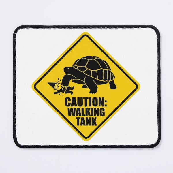 Item preview, Caution Walking Tank Funny Sulcata Tortoise Sign designed and sold by Petzzz.