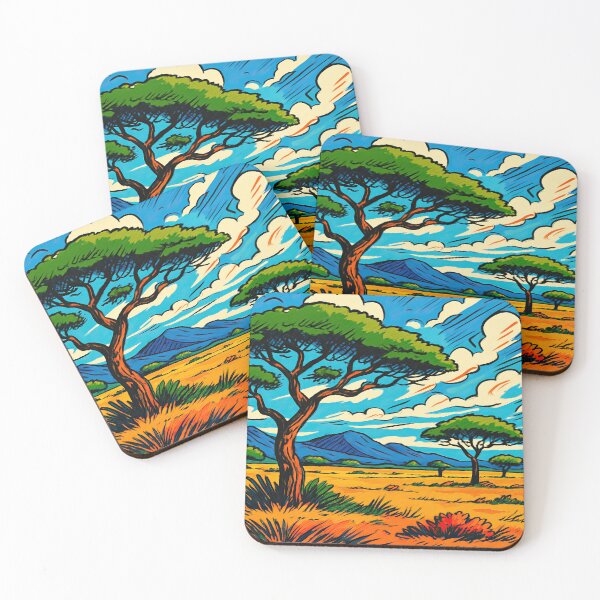 Item preview, Kenya landscape  | Comics - Cartoon style designed and sold by ComicsFactory.