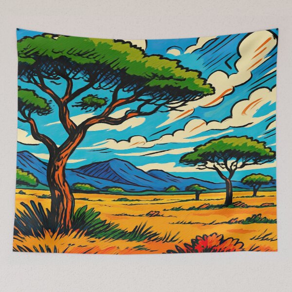Item preview, Kenya landscape  | Comics - Cartoon style designed and sold by ComicsFactory.
