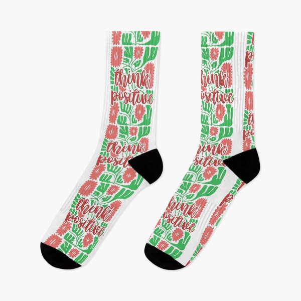 Item preview, “Think Positive” in Red and Green – Motivation Illustration designed and sold by iamKRUK.