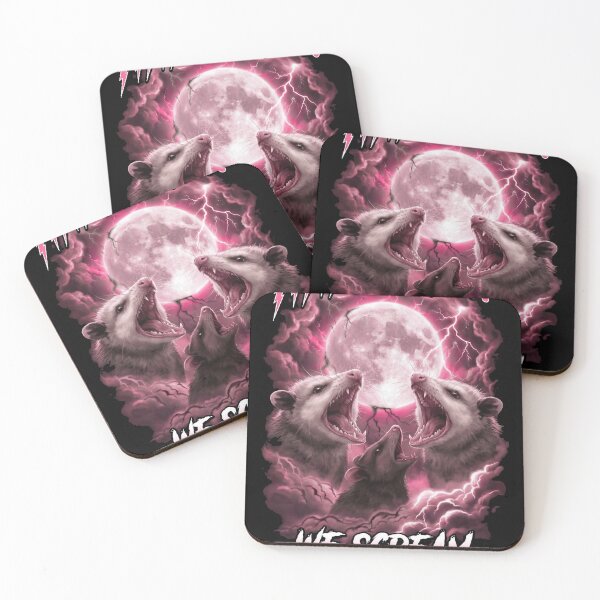 Item preview, Three Opossums We Scream At The Moon designed and sold by SkeletonsDanger.