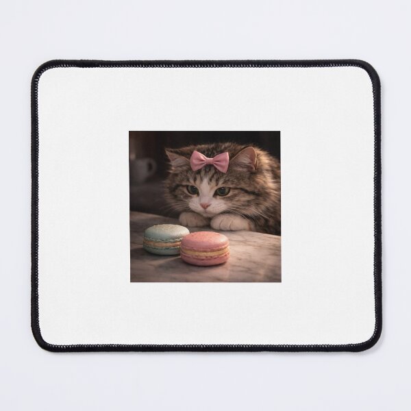Item preview, Elegant Kitten Tempted by Macarons designed and sold by LovelyCatGalaxy.