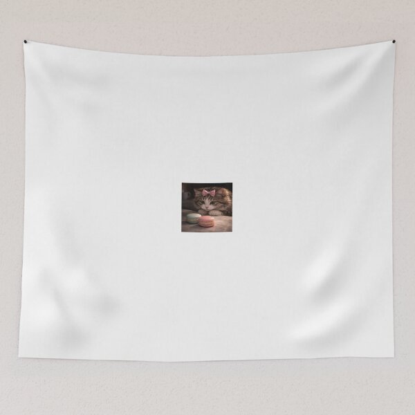 Item preview, Elegant Kitten Tempted by Macarons designed and sold by LovelyCatGalaxy.
