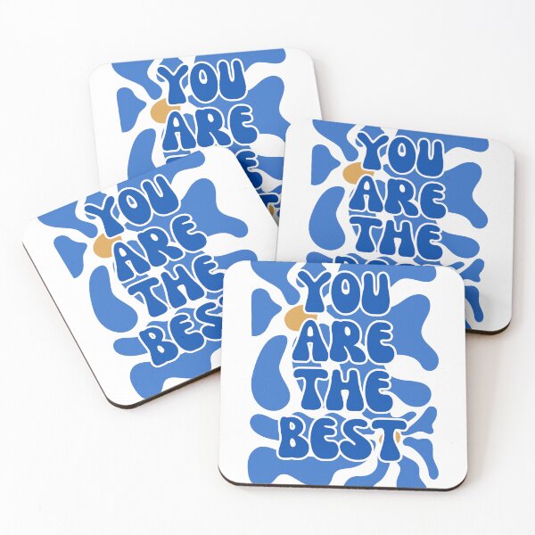 Item preview, “You Are the Best” in Blue Tones – Motivation Illustration designed and sold by iamKRUK.