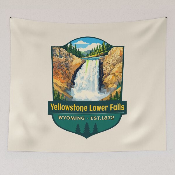 Item preview, Yellowstone National Park Retro Geyser Wildlife, Wyoming US designed and sold by Gideon Emmerich.