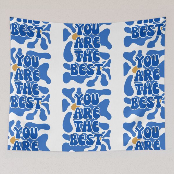 Item preview, “You Are the Best” in Blue Tones – Motivation Illustration designed and sold by iamKRUK.