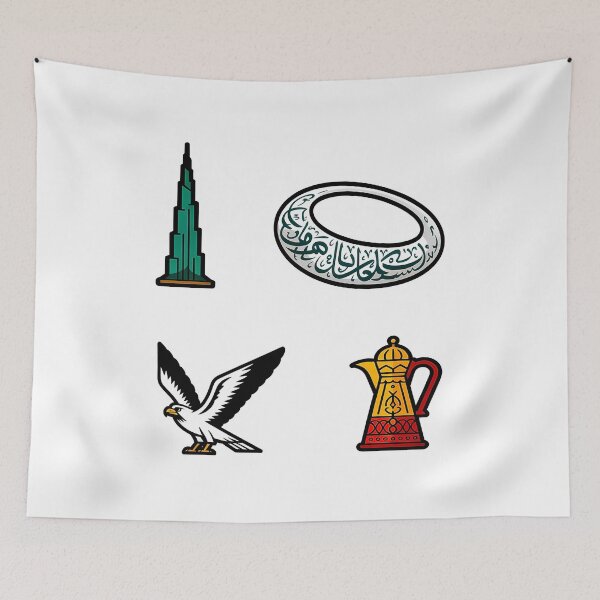 Item preview, Dubai United Arab Emirates Landmarks Icon Vector Art designed and sold by sky11PP.