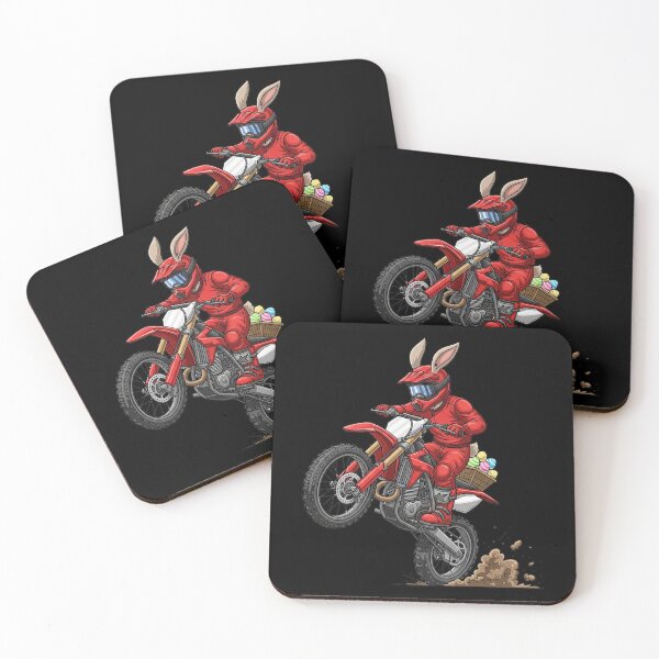 Item preview, Cool Easter Bunny Dirt Bike Rider Funny Motocross Rabbit designed and sold by OlakunleOloroz.