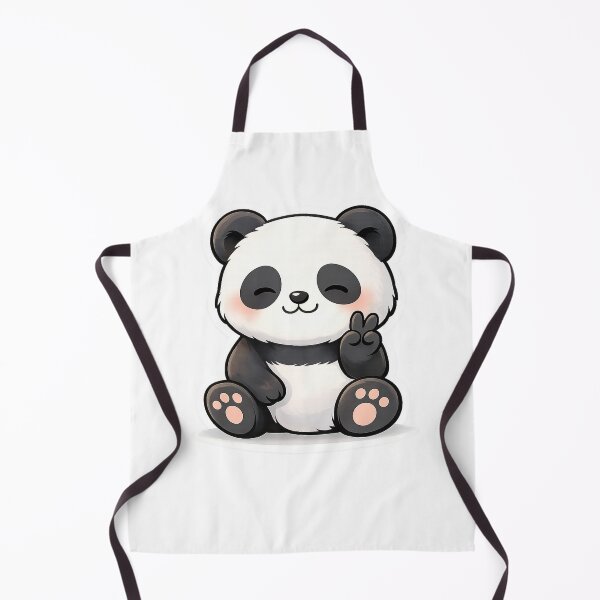 Item preview, Cute Panda Peace Sign – Kawaii Panda Cartoon Sticker | Adorable Animal Aesthetic Art designed and sold by snaperos.