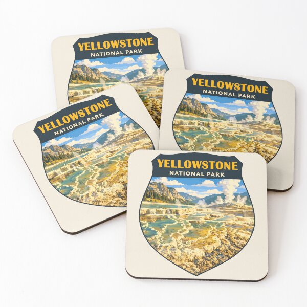 Item preview, Yellowstone National Park Retro Design, Fluffy cows, American bison designed and sold by Gideon Emmerich.