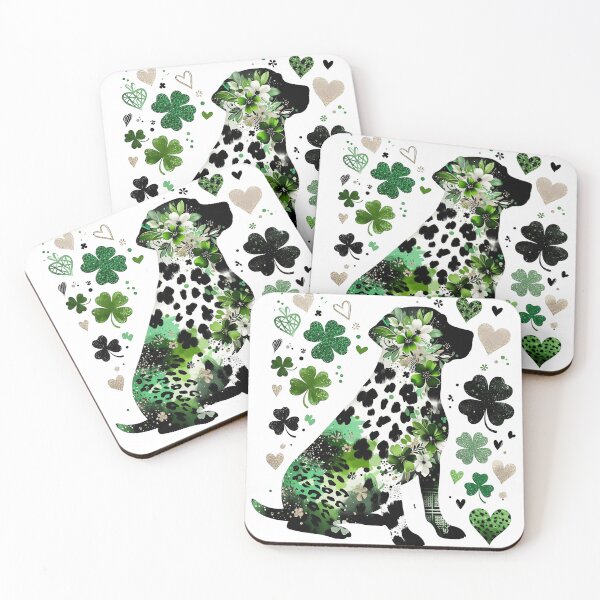 Item preview, St Patricks Day Labrador Retriever Made of Leopard Print & Shamrocks designed and sold by TheBeesForYou.